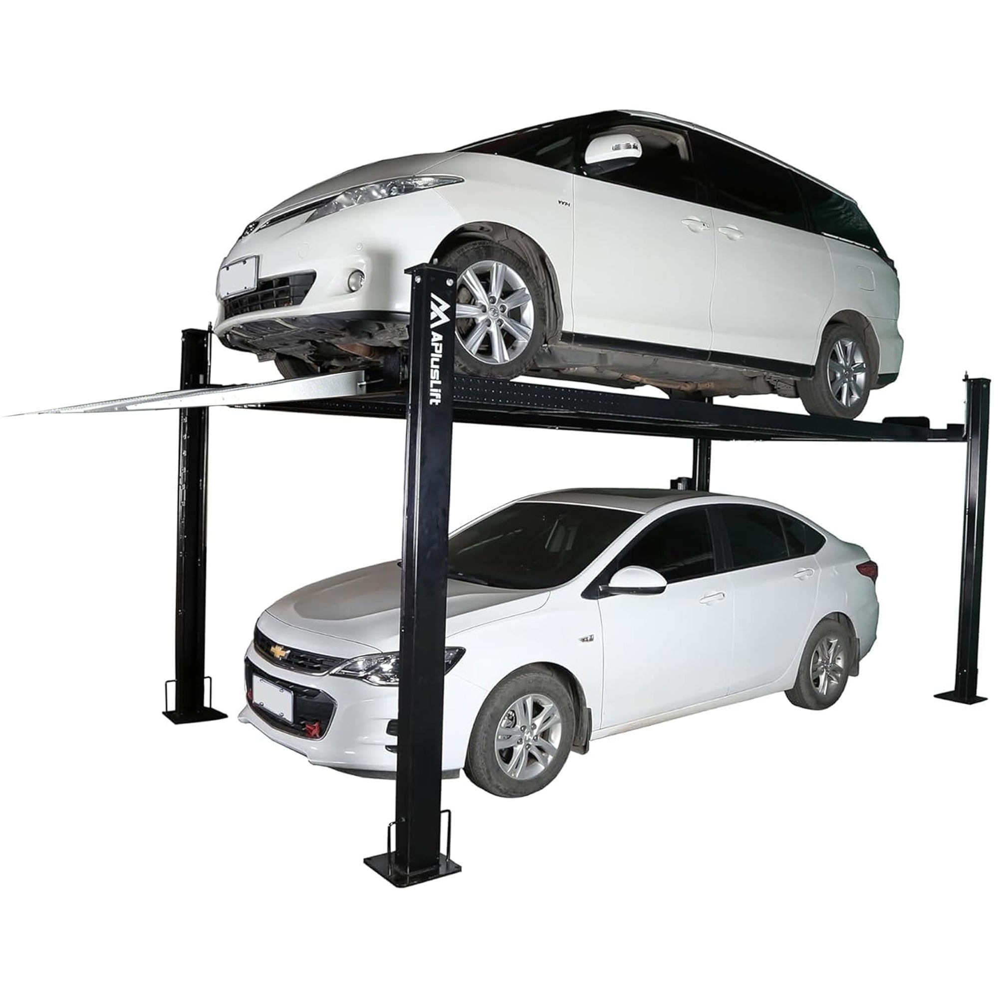 APlusLift 8000LB 4-Post Portable Parking Storage Service Car Lift – HW-8S or HW-8SXLT